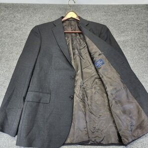 Brooks Brothers Blazer Mens 42L Gray 346 Stretch Suit Jacket Sport Coat Wool